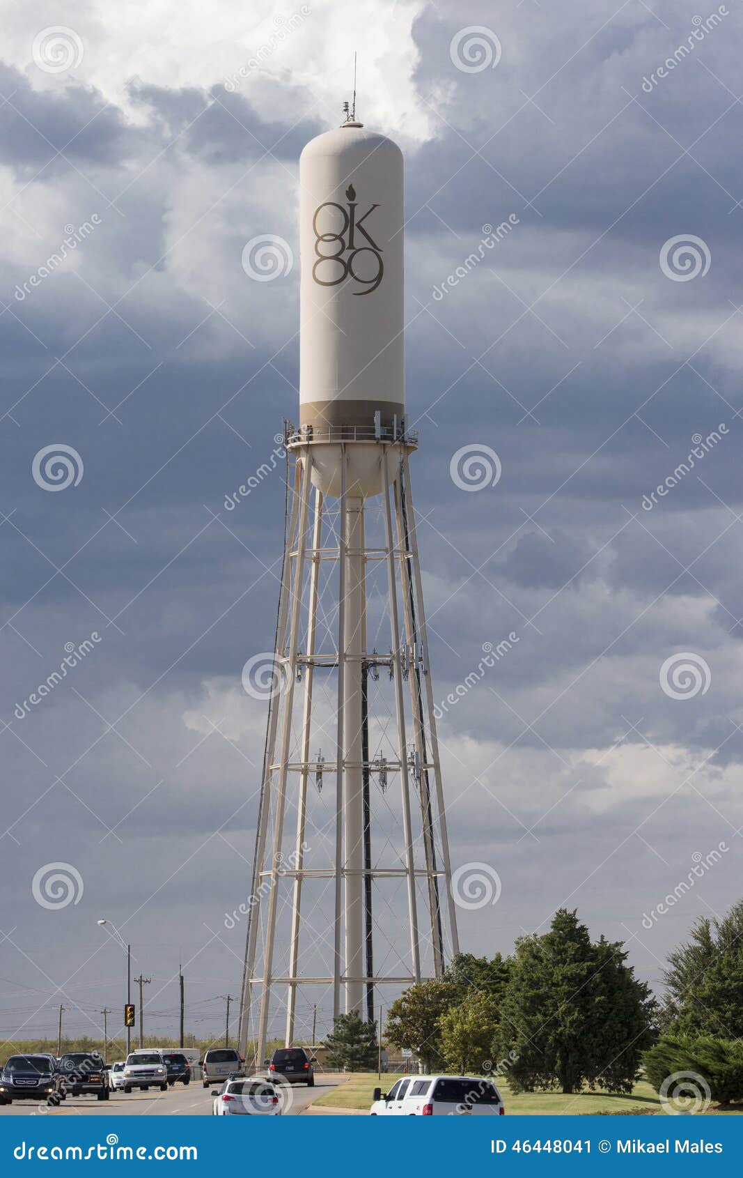oklahoma city water tower by lake hefner