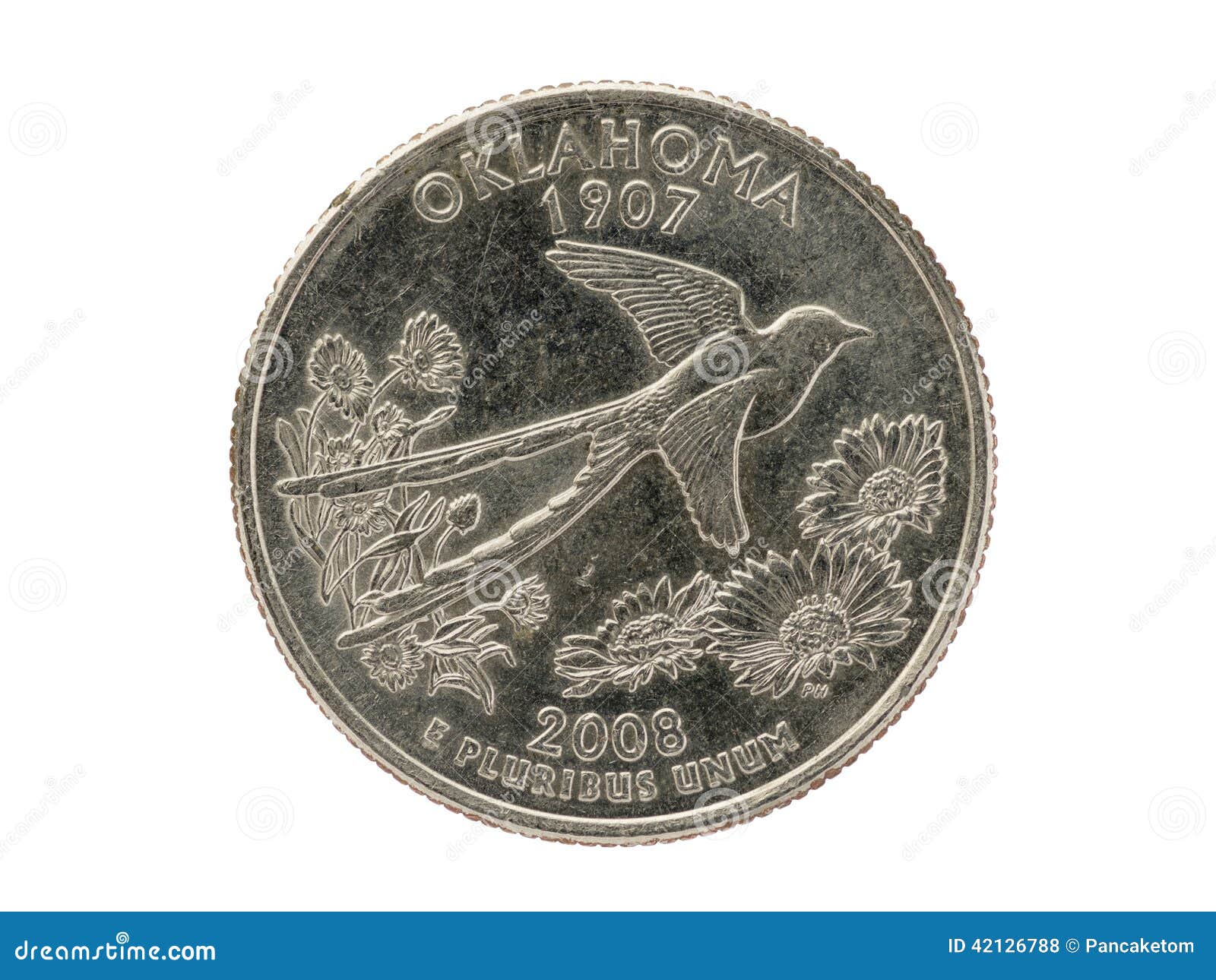 Oklahoma State Quarter Coin Stock Photo Image of coin, states 42126788