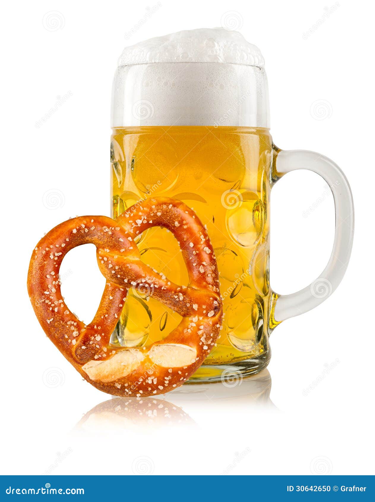 Oktoberfest-Bier Mit Brezel Stockfoto - Bild: 30642650