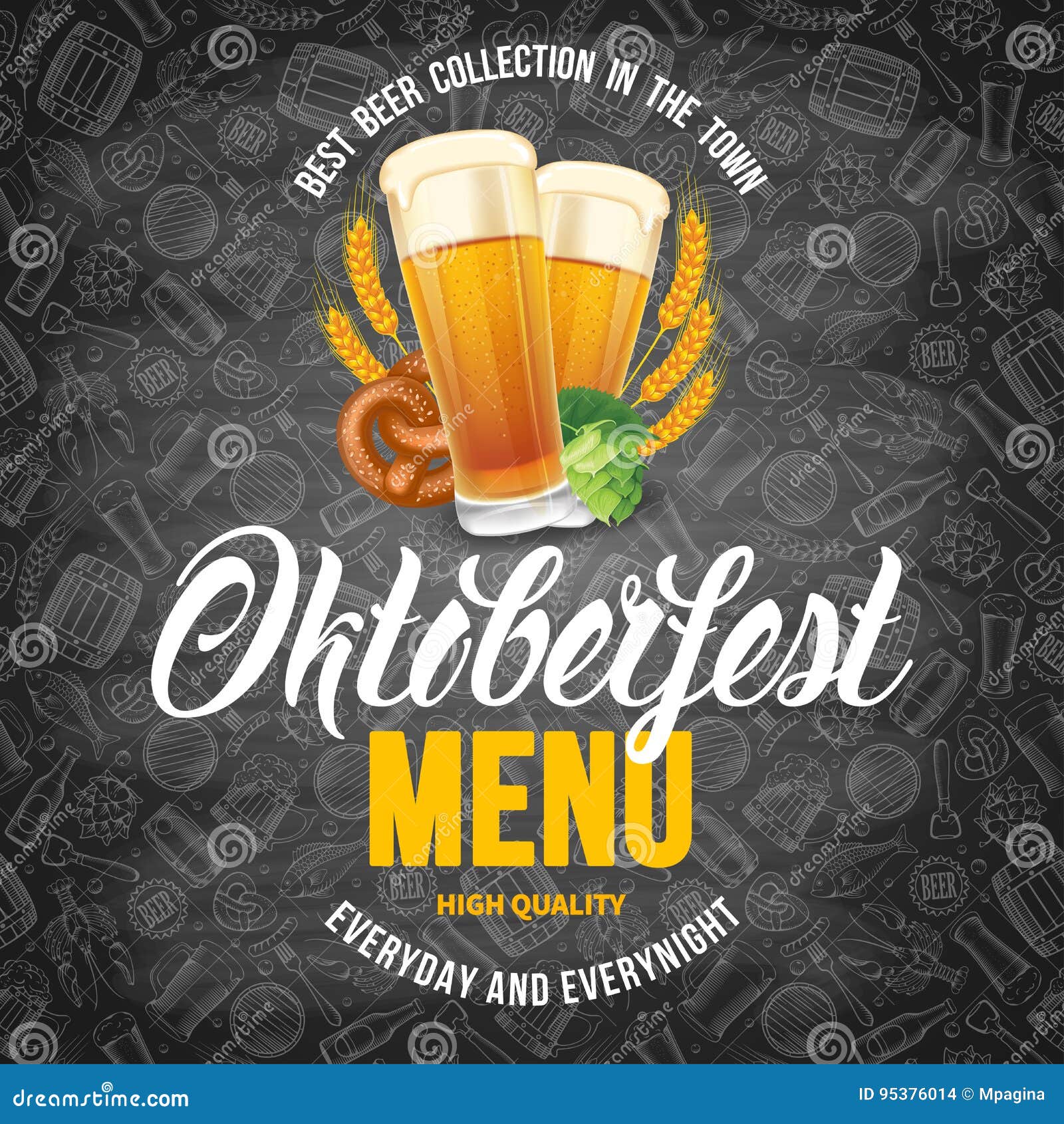 Oktoberfest Menu Template stock vector. Illustration of cover 95376014