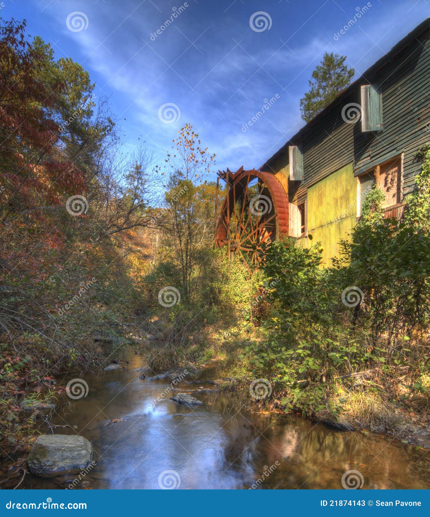 Ol Grist Mill stock image. Image of historical, foliage 21874143