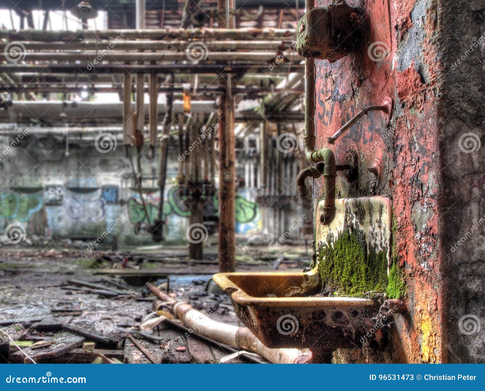 Old Abandoned Factory Sink Stock Image Image Of Sanitary