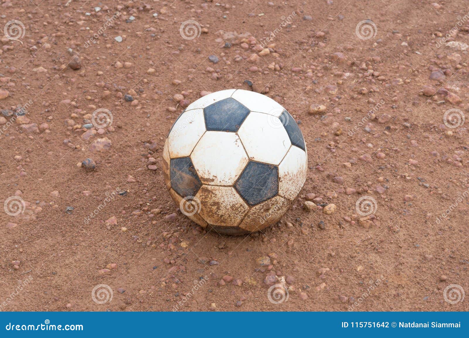 Old Abandoned Football on Ground Stock Photo Image of leaf, aged