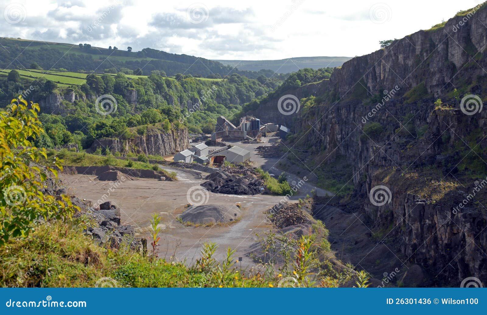 An Old Abandoned Hillside Quarry Stock Photo Image of quarry, rock