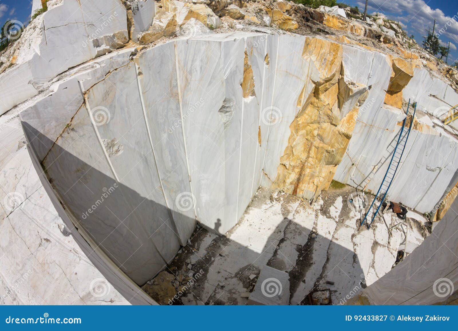 Old Abandoned Marble Quarry in Buguldeika, Baikal Stock Image - Image