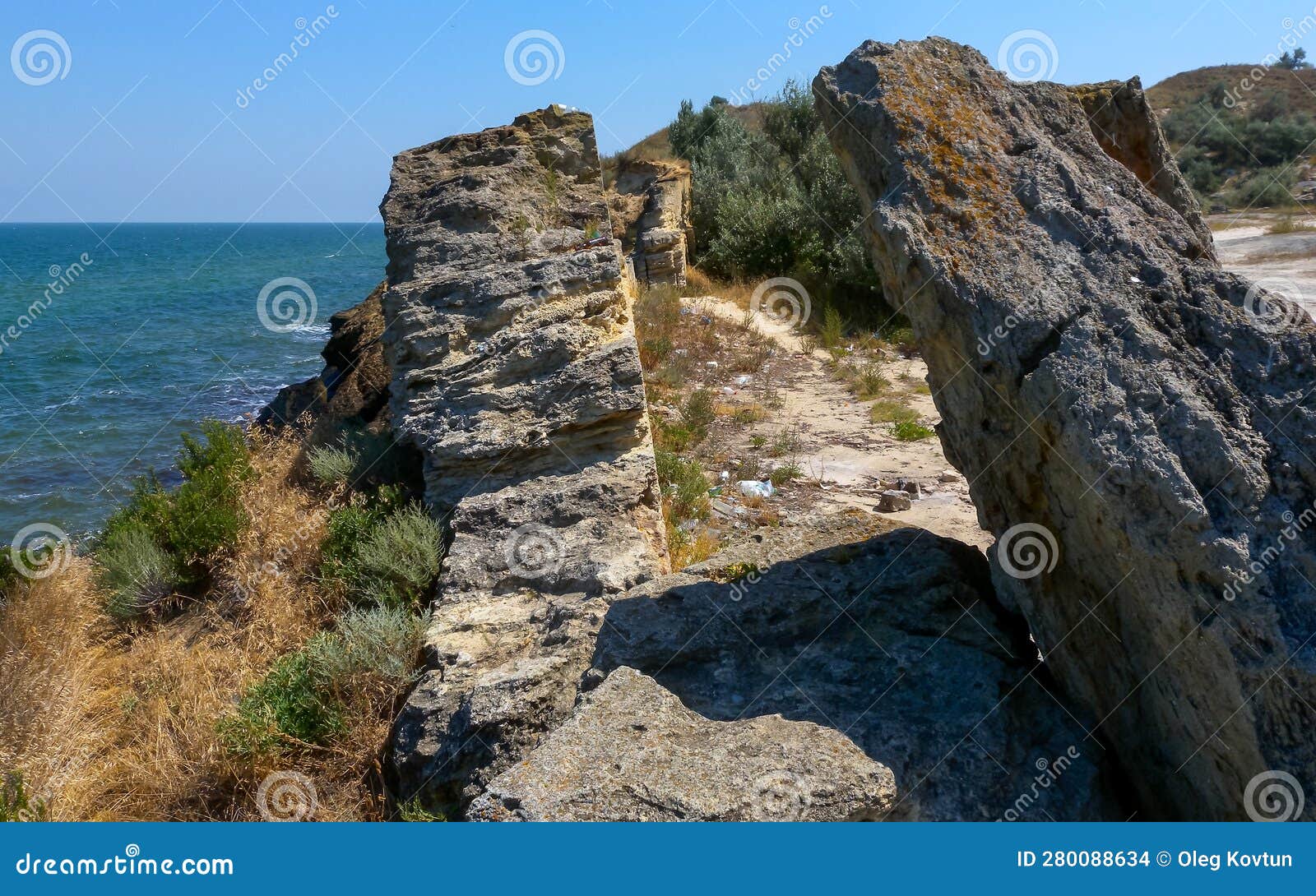 An Old Abandoned Stone Quarry Where Shell Rock Was Mined for