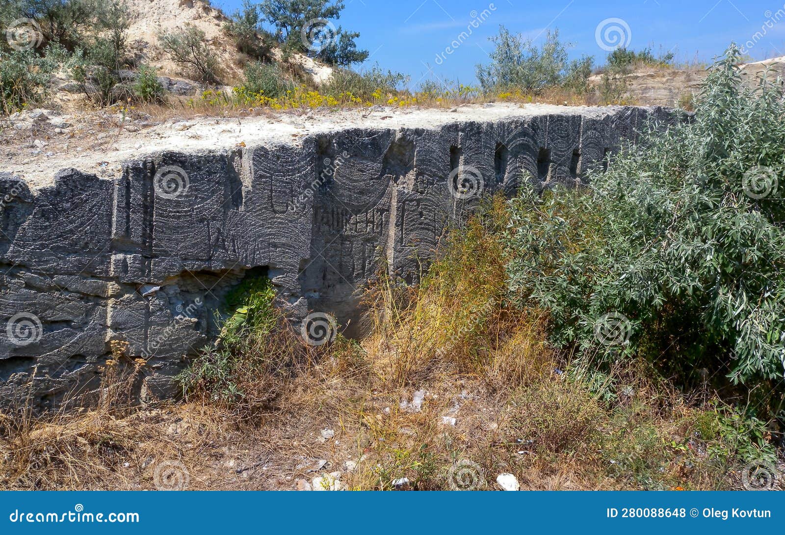 An Old Abandoned Stone Quarry Where Shell Rock Was Mined for