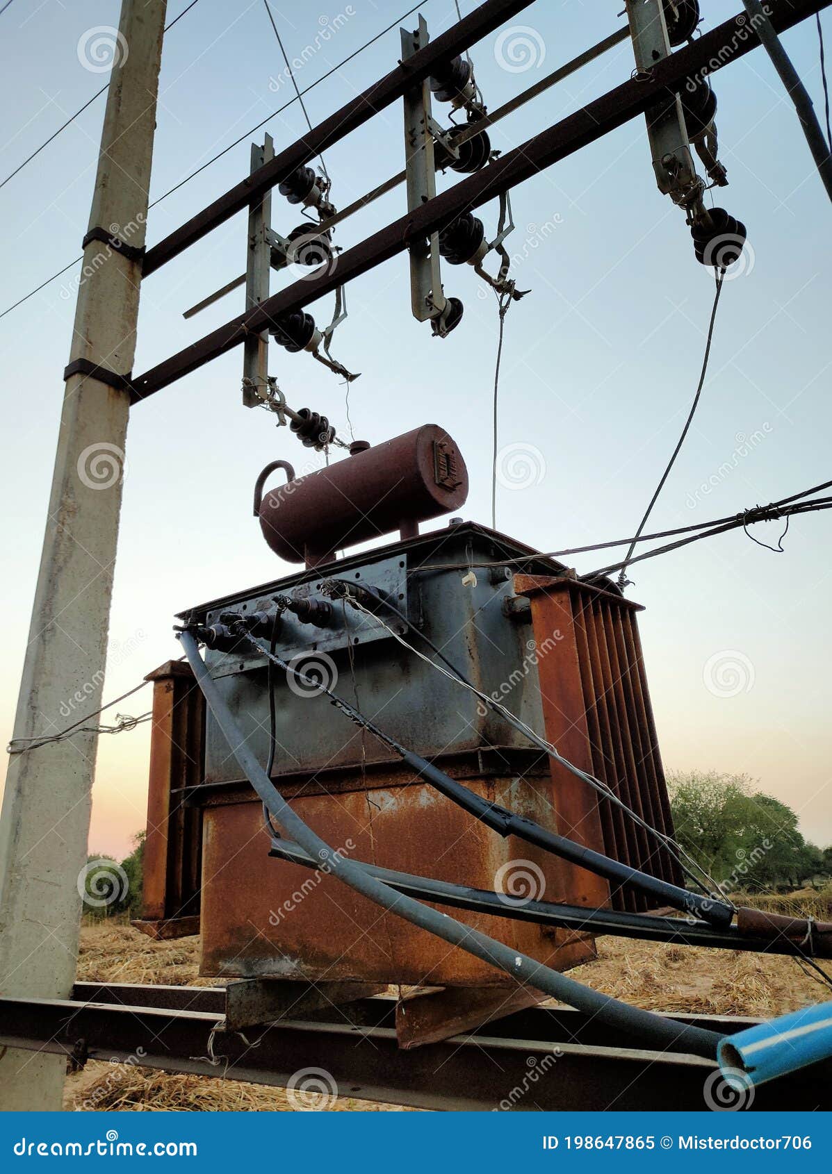 HV Terminals Of Transformer Under Hipot Test Royalty Free Stock hv-terminals-of-transformer-under-hipot-test-royalty-free-stock