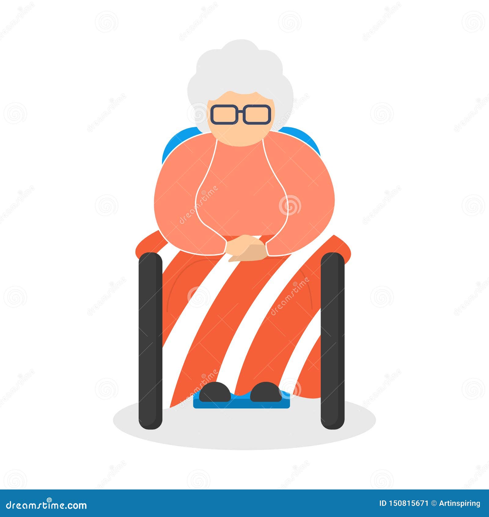 Old African American Woman Sitting In The Chair Stock