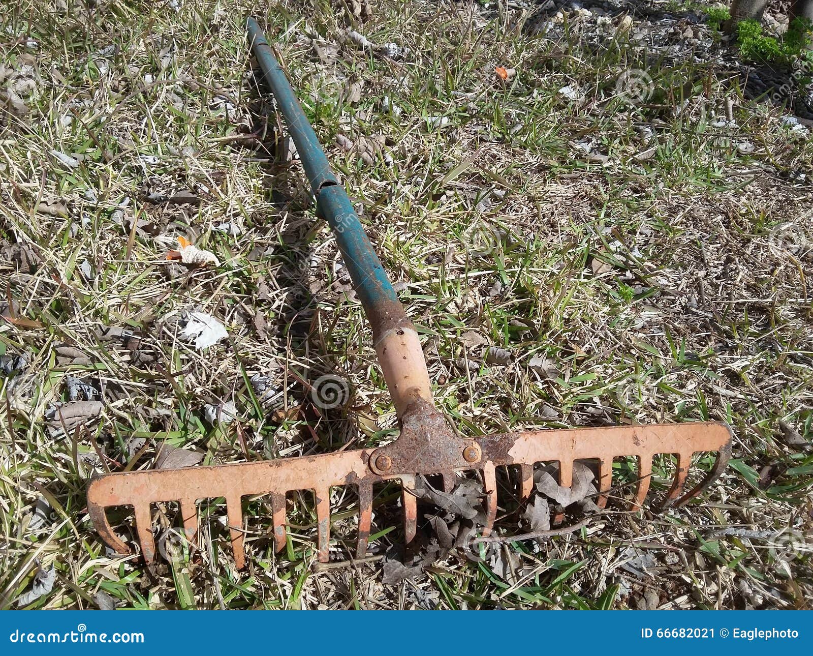 An Old Agricultural Tool in Home Garden at Fall Season in Village Stock ...