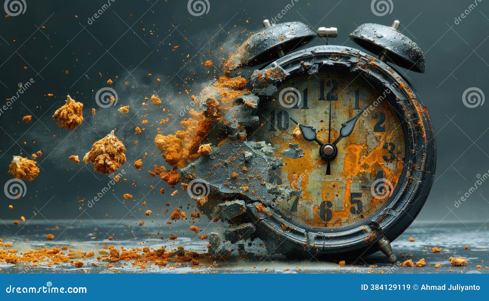 Melting Alarm Clock - Time Dissolving Concept Stock Illustration -  Illustration of creative, still: 384129119, image size:1600x987