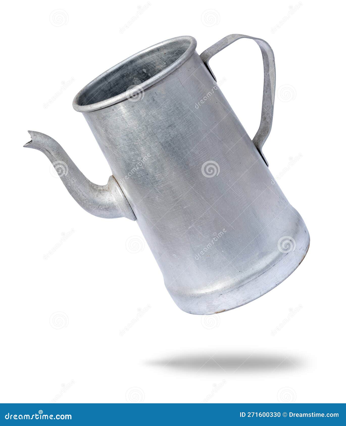 old aluminium coffee pitcher