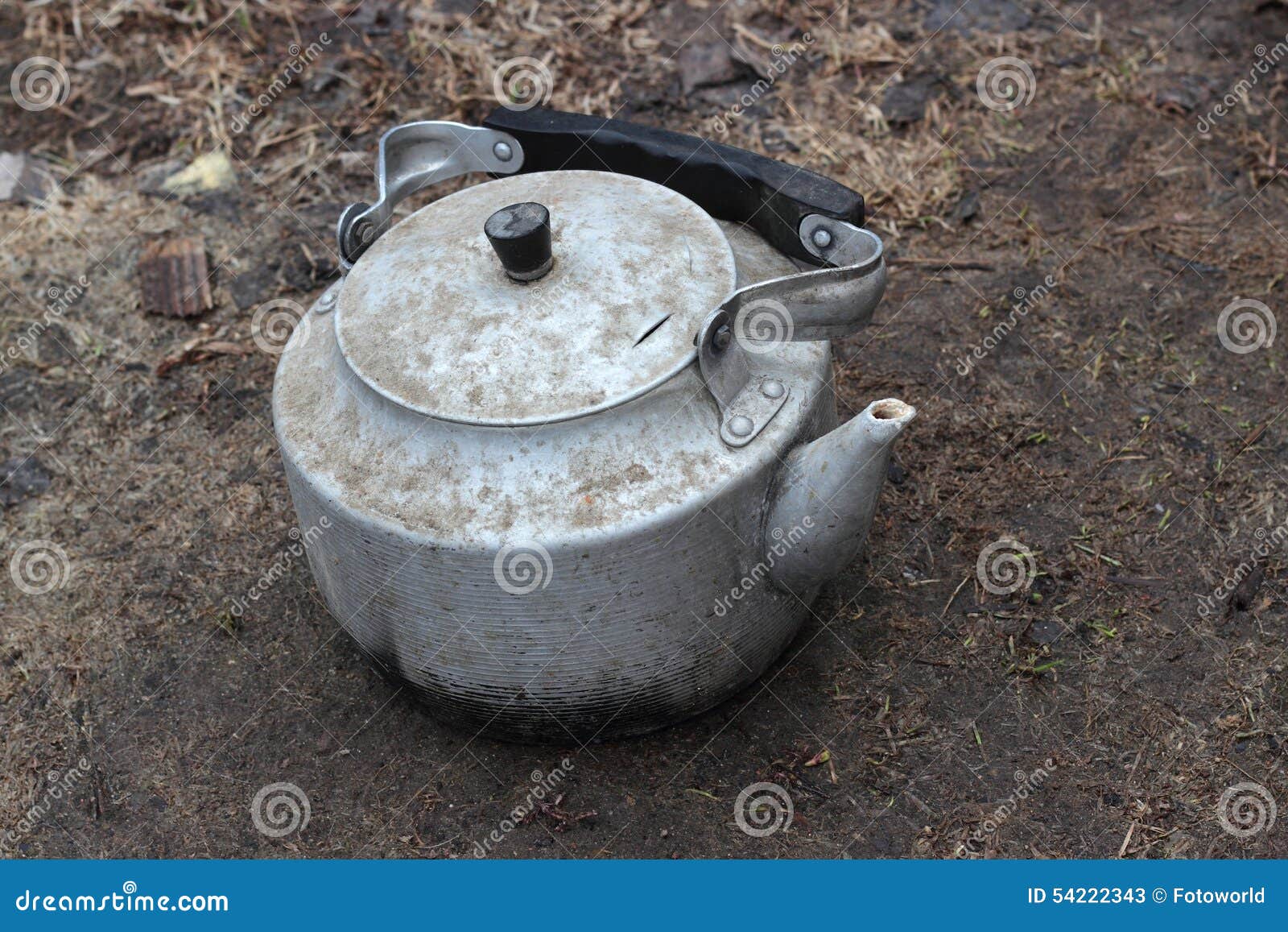 Old aluminum kettle stock image. Image of aluminum, steel 54222343