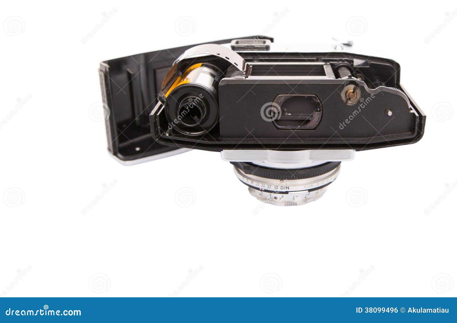 Old Analog Camera and Film Roll X Stock Photo Image of shutter, black