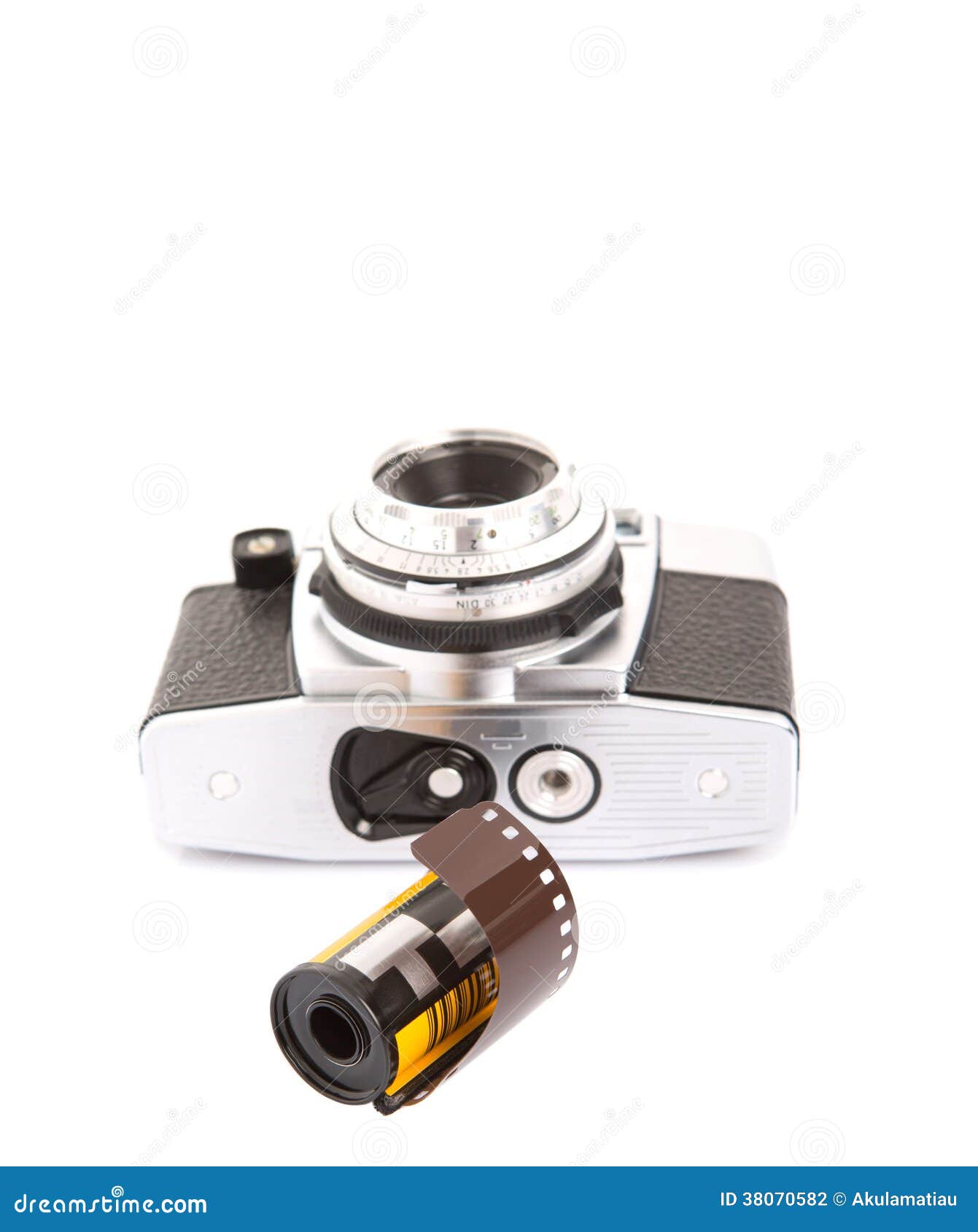 Old Analog Camera and Film Roll V Stock Photo Image of 35mm, roll