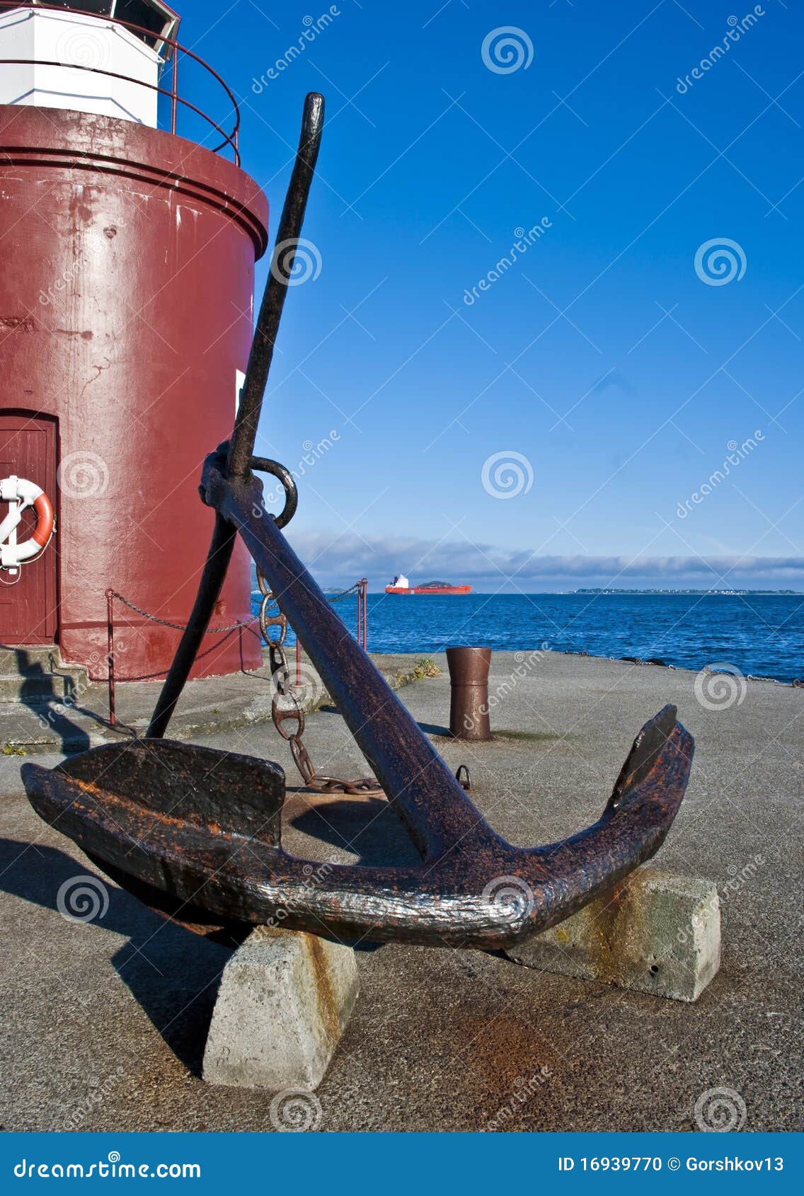 Old Anchor in Alesund, Norway Stock Photo Image of architecture, mist