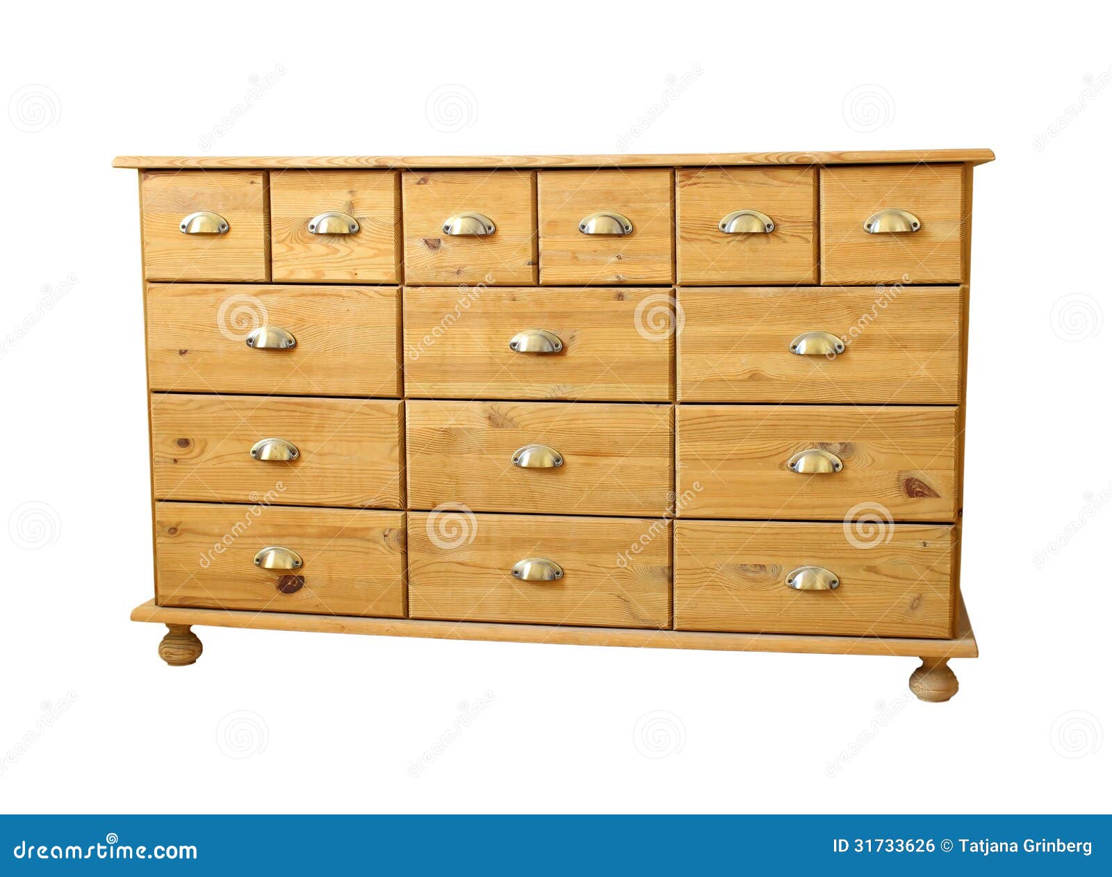 Old Antique Chest of Drawers Isolated on White Stock Photo - Image of
