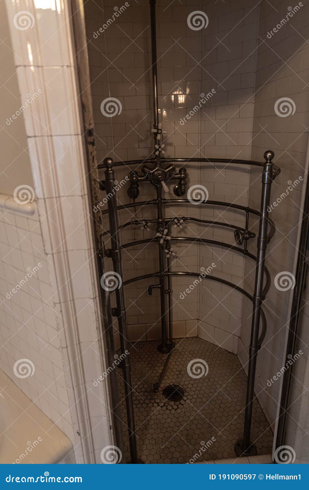 Old Antique Shower Installation Stock Image Image of room, antique 191090597
