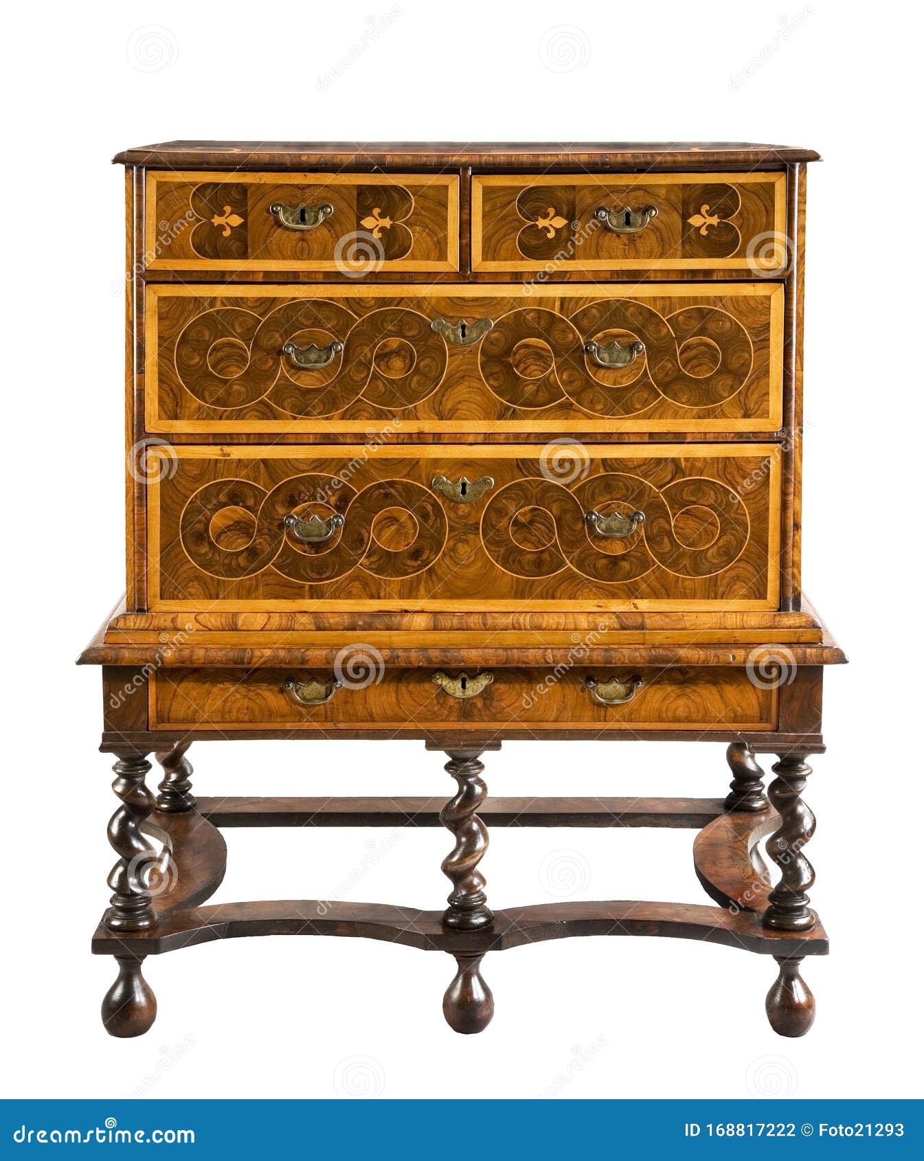 Old Antique European Dresser Or Chest On Stand Stock Photo Image Of European Drawers 168817222