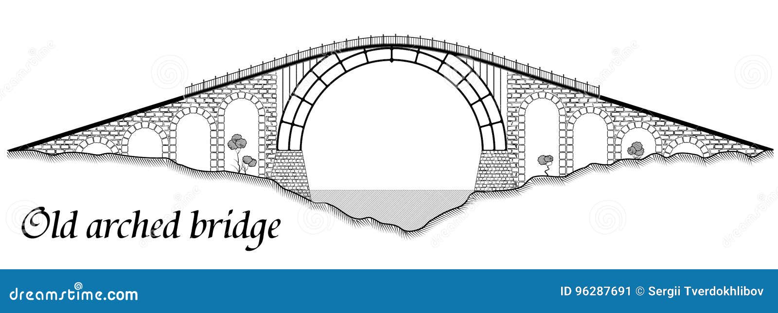 Bridge Graphic River Black White Landscape Sketch Illustration Vector  Royalty Free SVG, Cliparts, Vectors, and Stock Illustration. Image  182223699.