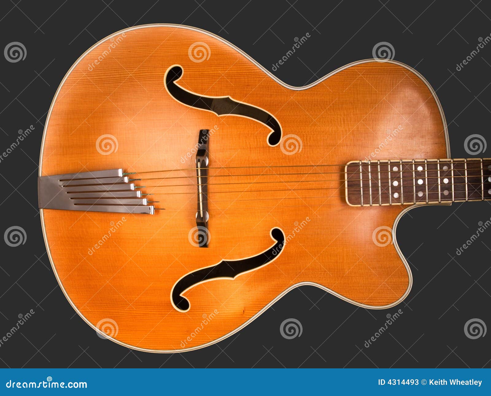Old Archtop Jazz Guitar Body Stock Image Image of music, guitar 4314493