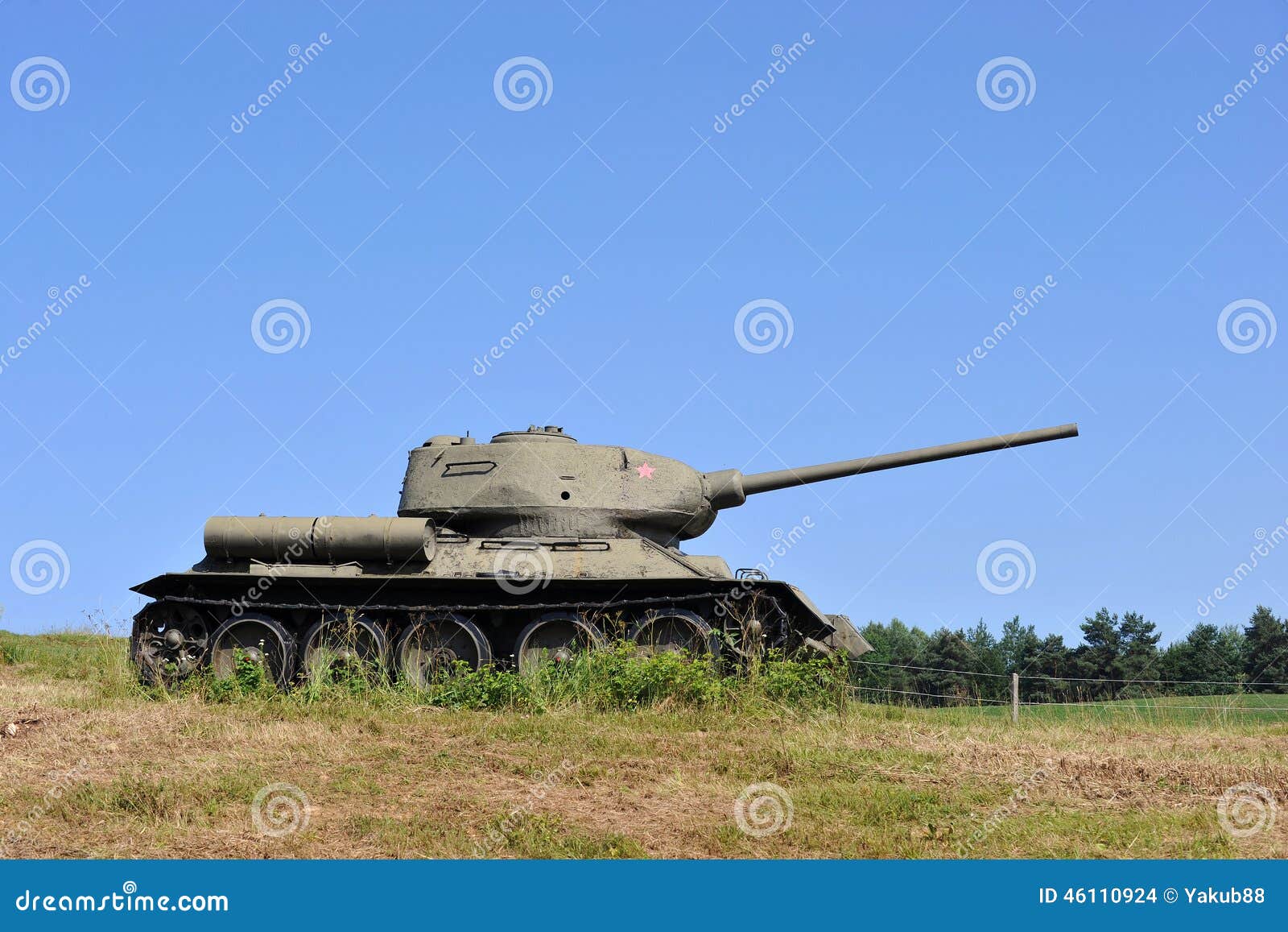 Old army tank stock photo. Image of tank, blue, armored 46110924
