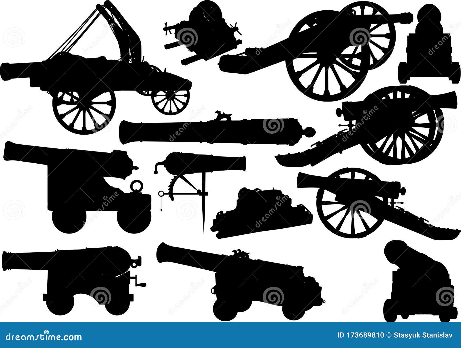 old artillery set