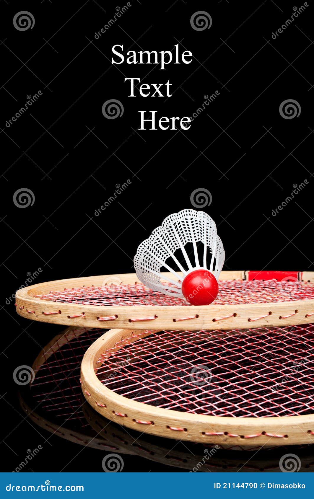 Old Badminton And Red Shuttlecock Stock Photo Image of recreational