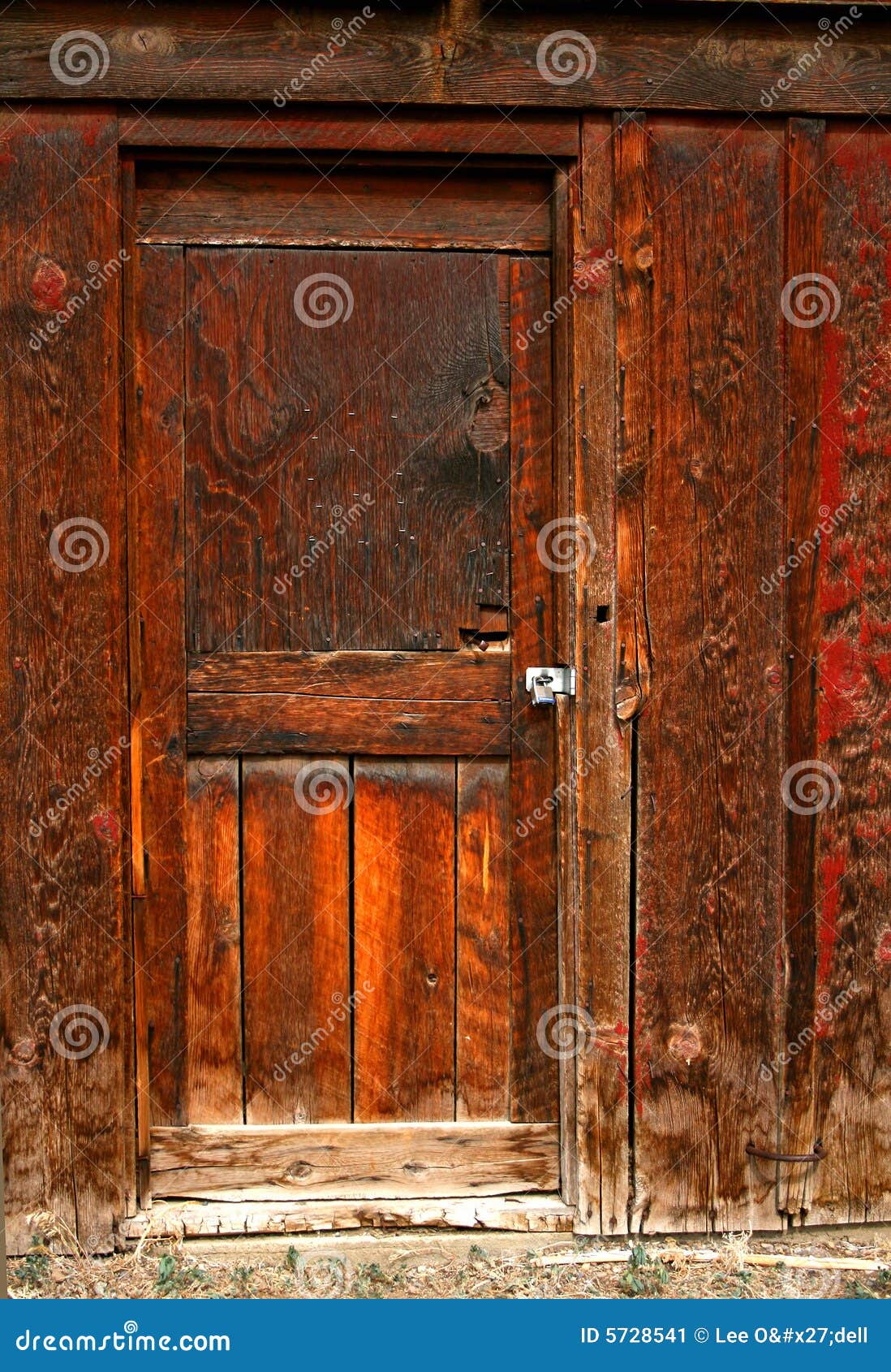 Old Barn Half Open Door Stock Photo 1007441737