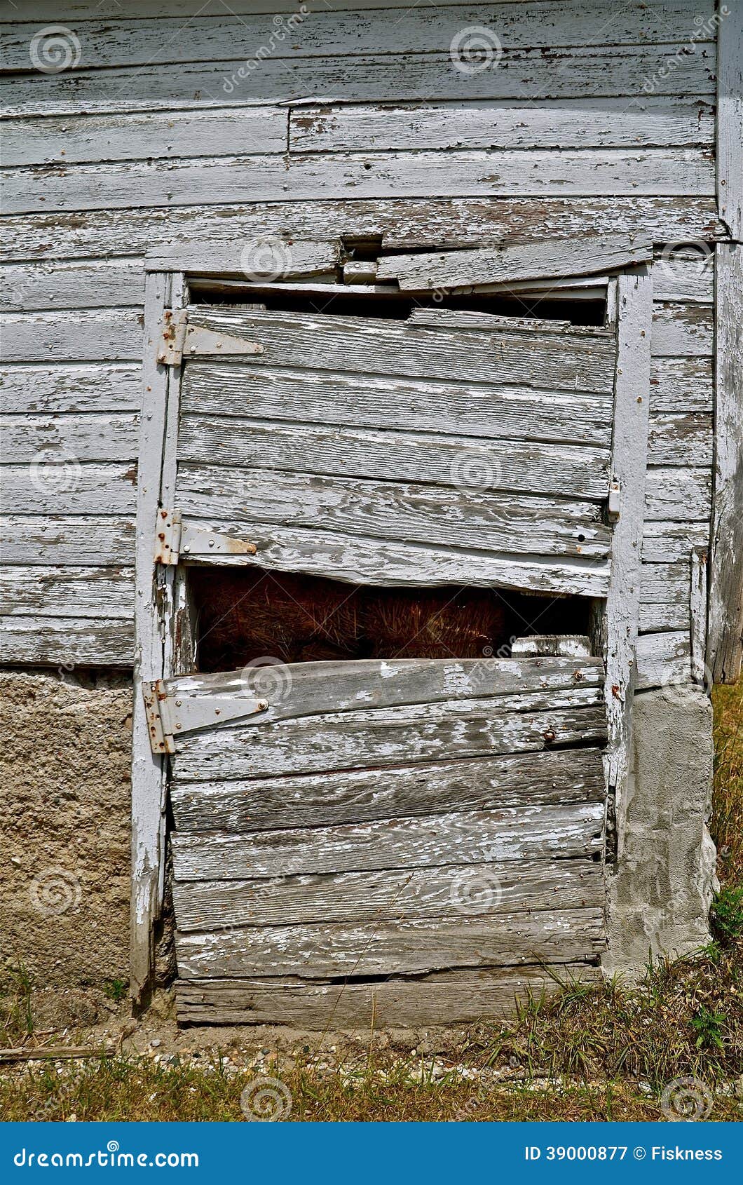 Old Barn Door Is Rickety Sagging And Broken Stock Image Image