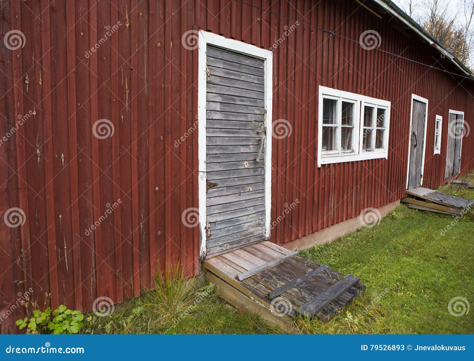 An Old Barn With Red Wooden Walls Stock Image Image Of Lumber