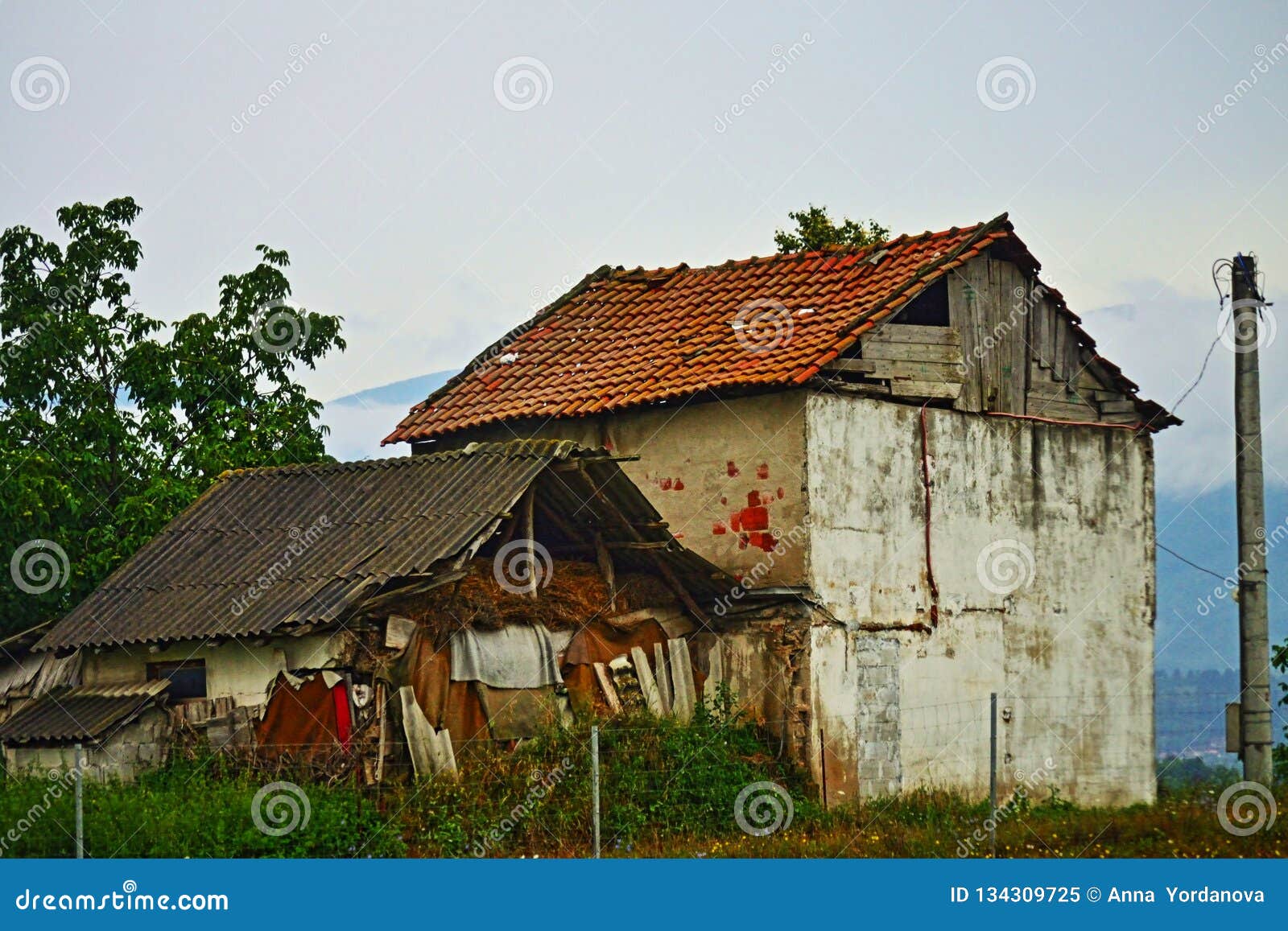 An Old Barn in the Serbian Balkan Mountains Stock Image - Image of ...