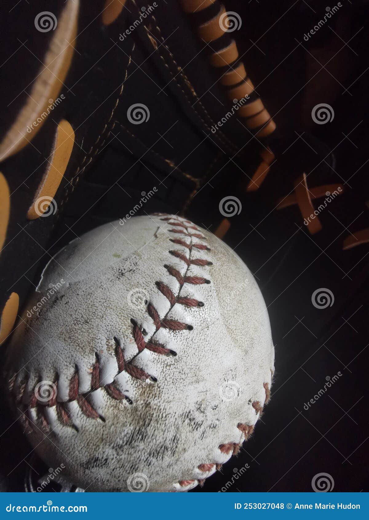 old baseball mitt and ball, vintage, glove, catcher, game, sport, dugout, fielder, foulball, homerun, leather, strike