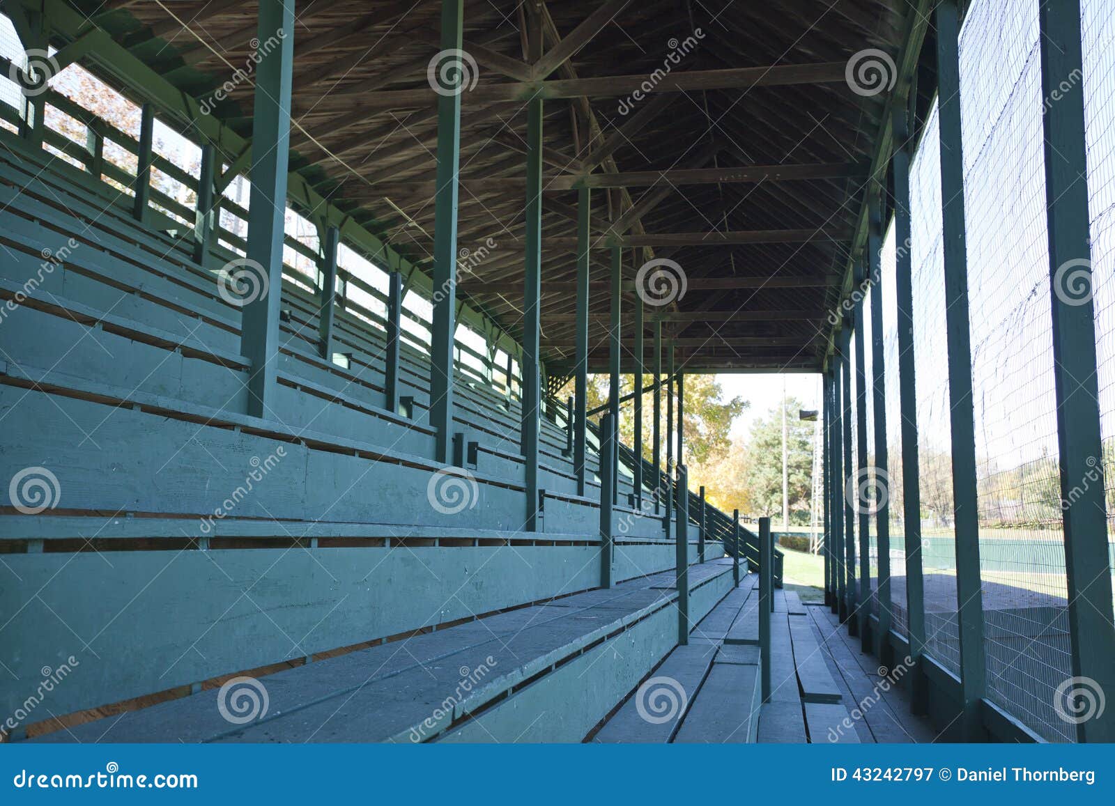 Old Baseball Stadium Bleacher Seats Stock Image Image of shelter