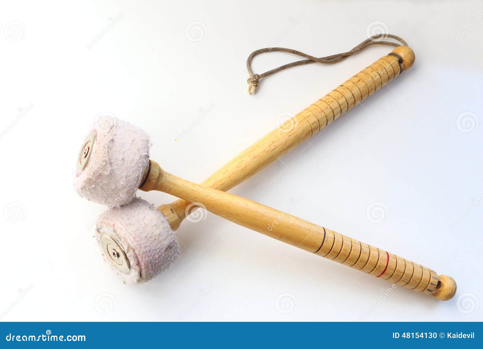 Old bass drum sticks stock photo. Image of yellow, equipment