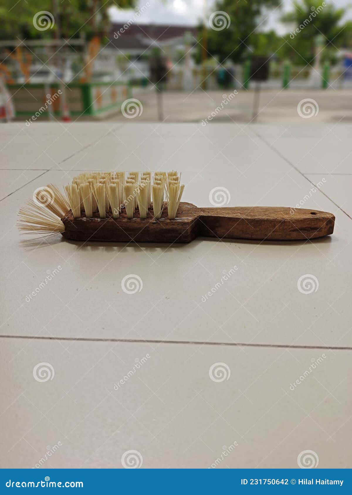 Old Bathroom Brush, Strong String, Used, Wooden Handle Stock Photo - Image  of produce, strong: 231750642