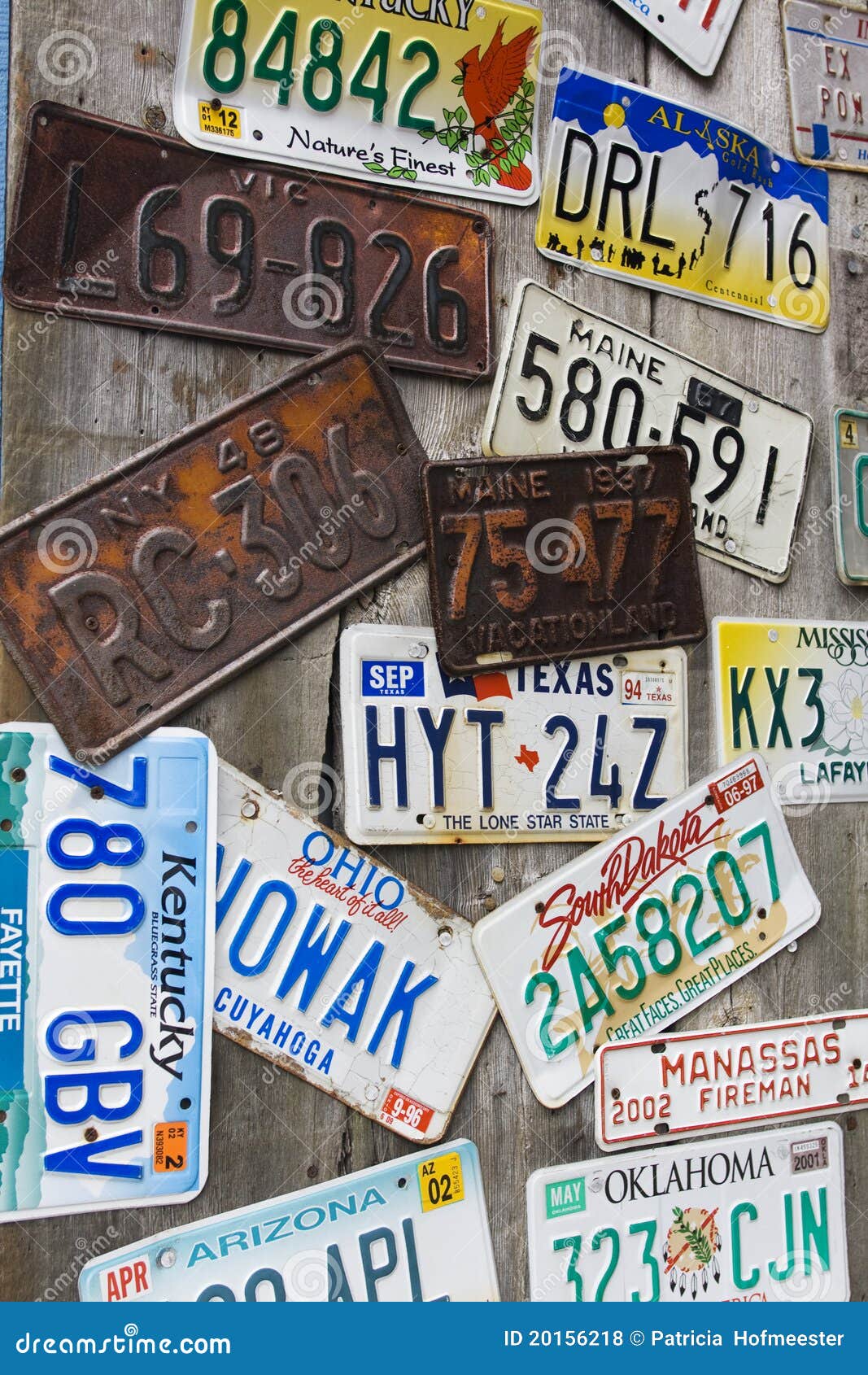 Old and Battered Car Registration Plates Stock Photo Image of