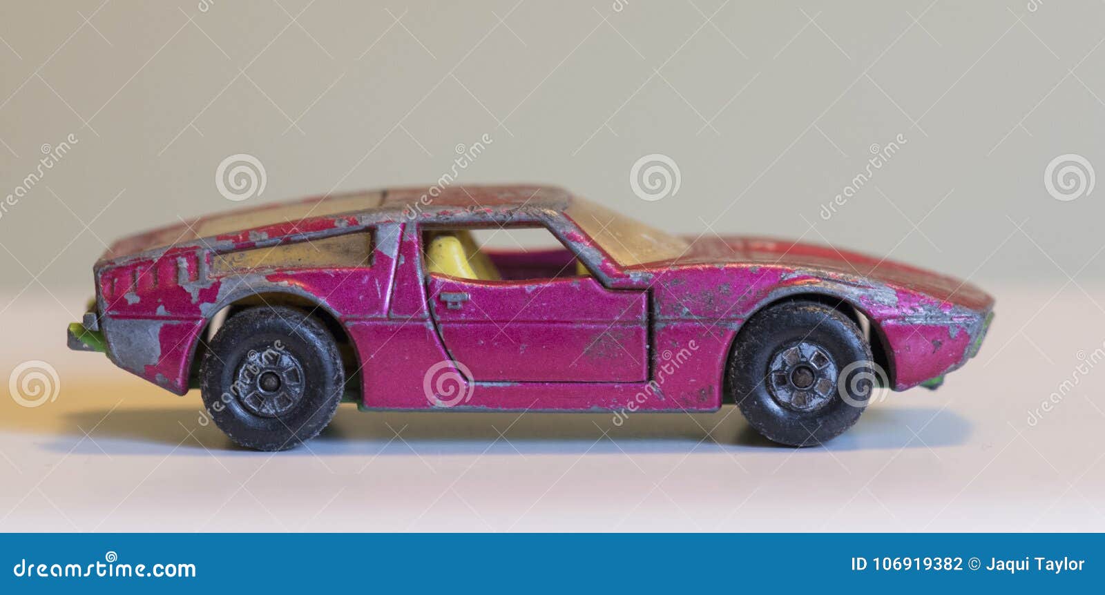 small pink toy cars
