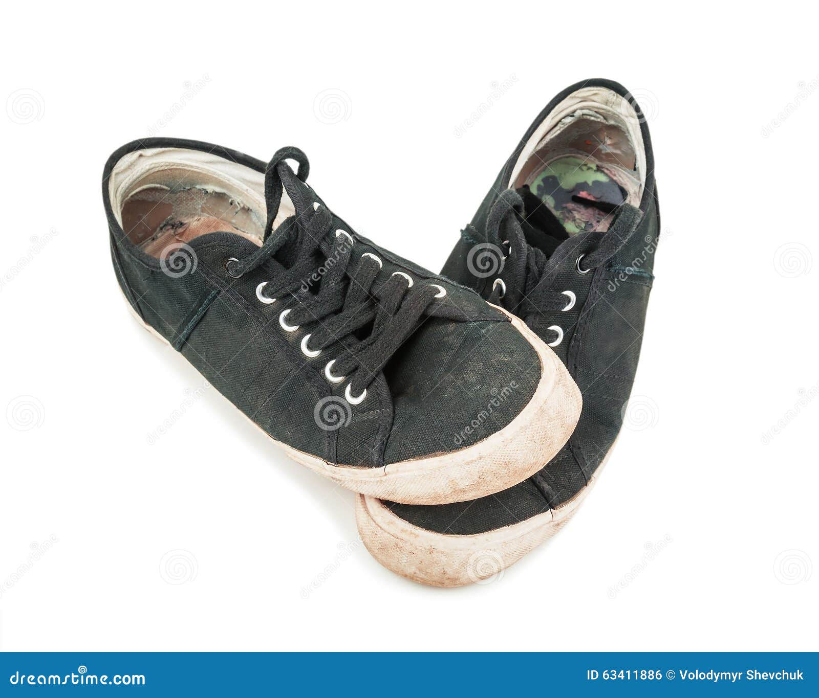 Old battered shoes stock photo. Image of sports, torn - 63411886