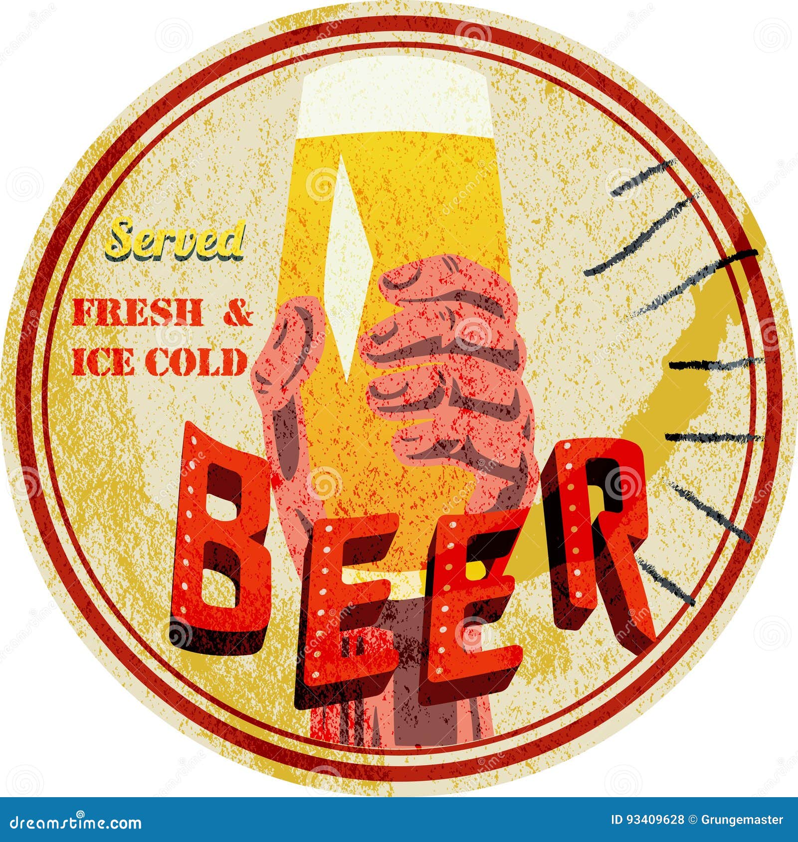 Old Beer Mat, Beer Advertising Stock Vector Illustration of beer