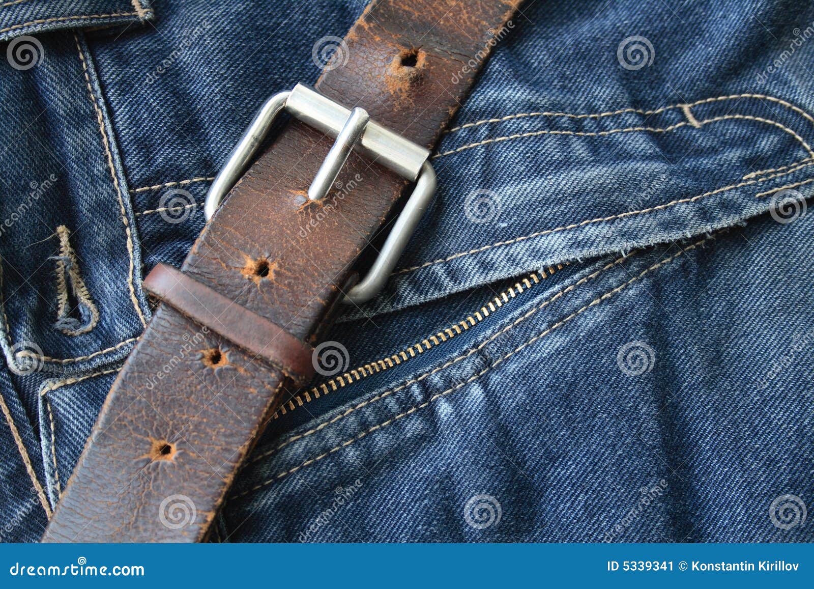 Old Belt And Jeans Stock Image - Image: 5339341
