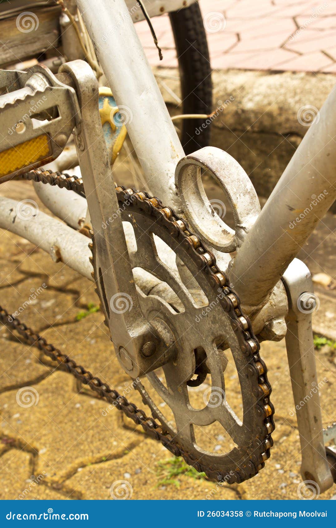 Old Bicycle Crank Set Pedal Stock Photo Image 26034358