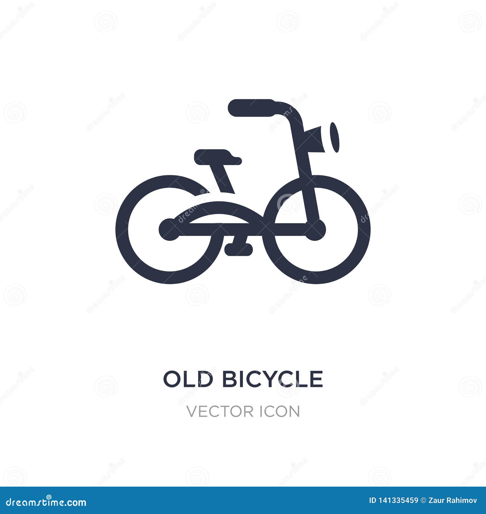 Old Bicycle Icon On White Background Simple Element Illustration From  