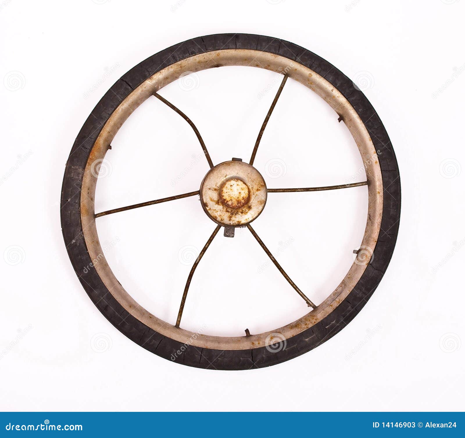 Old bicycle wheel stock image. Image of wheel, rubber 14146903