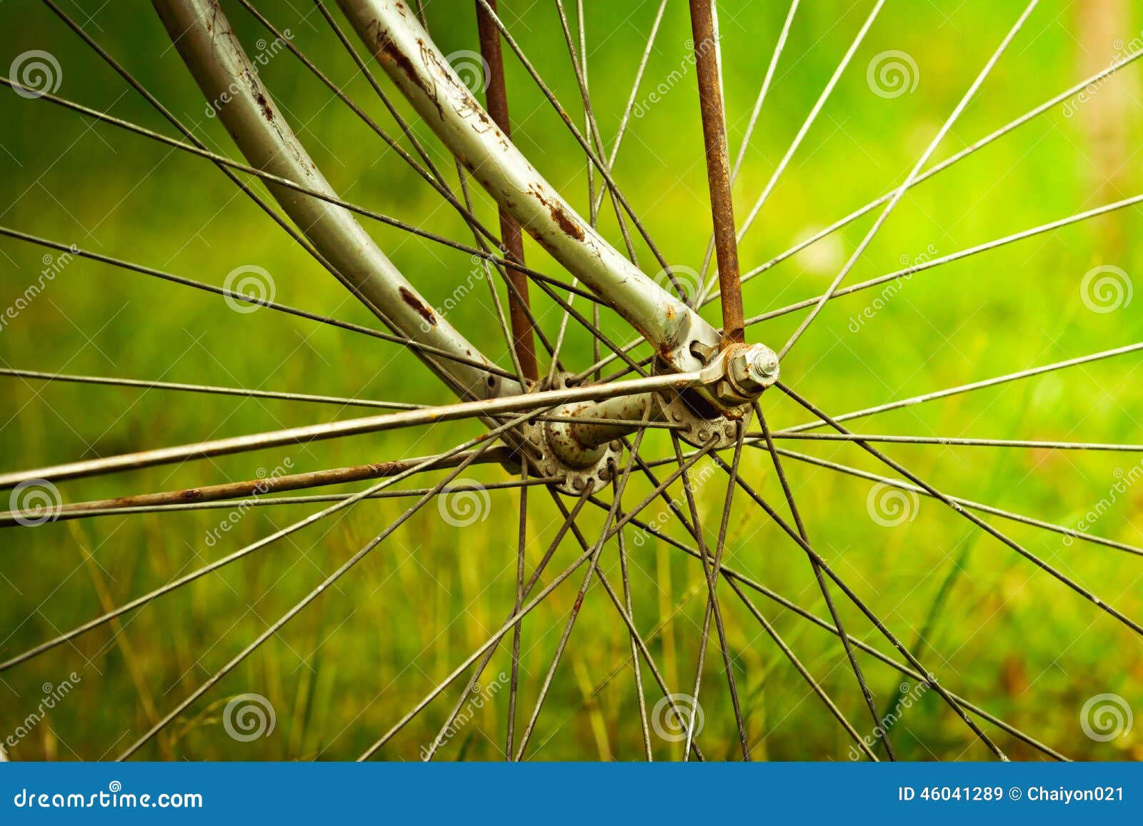 Old bicycle wheel stock image. Image of oldtimer, classic 46041289