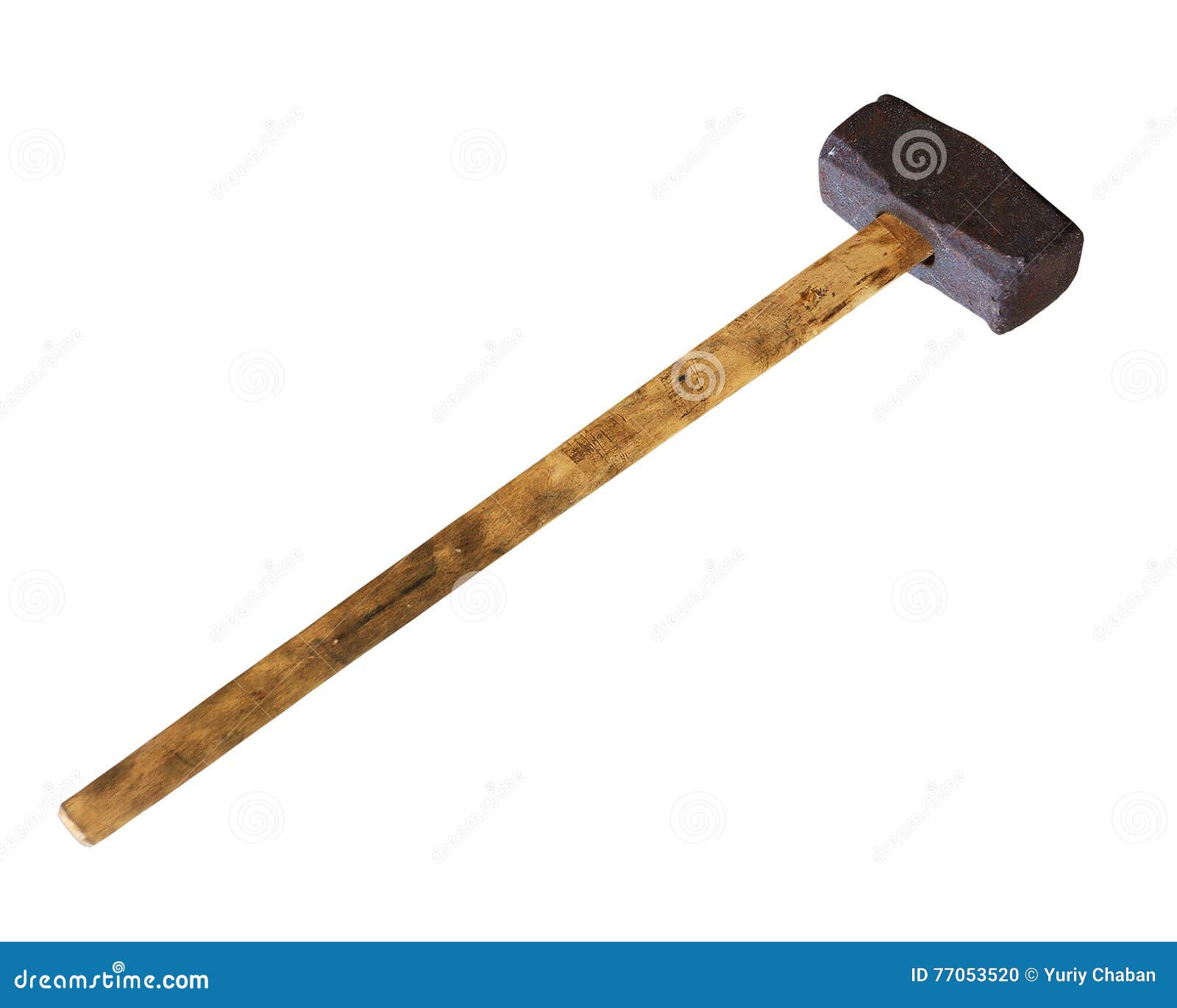 Old big hammer stock photo. Image of wooden, build, construction 77053520