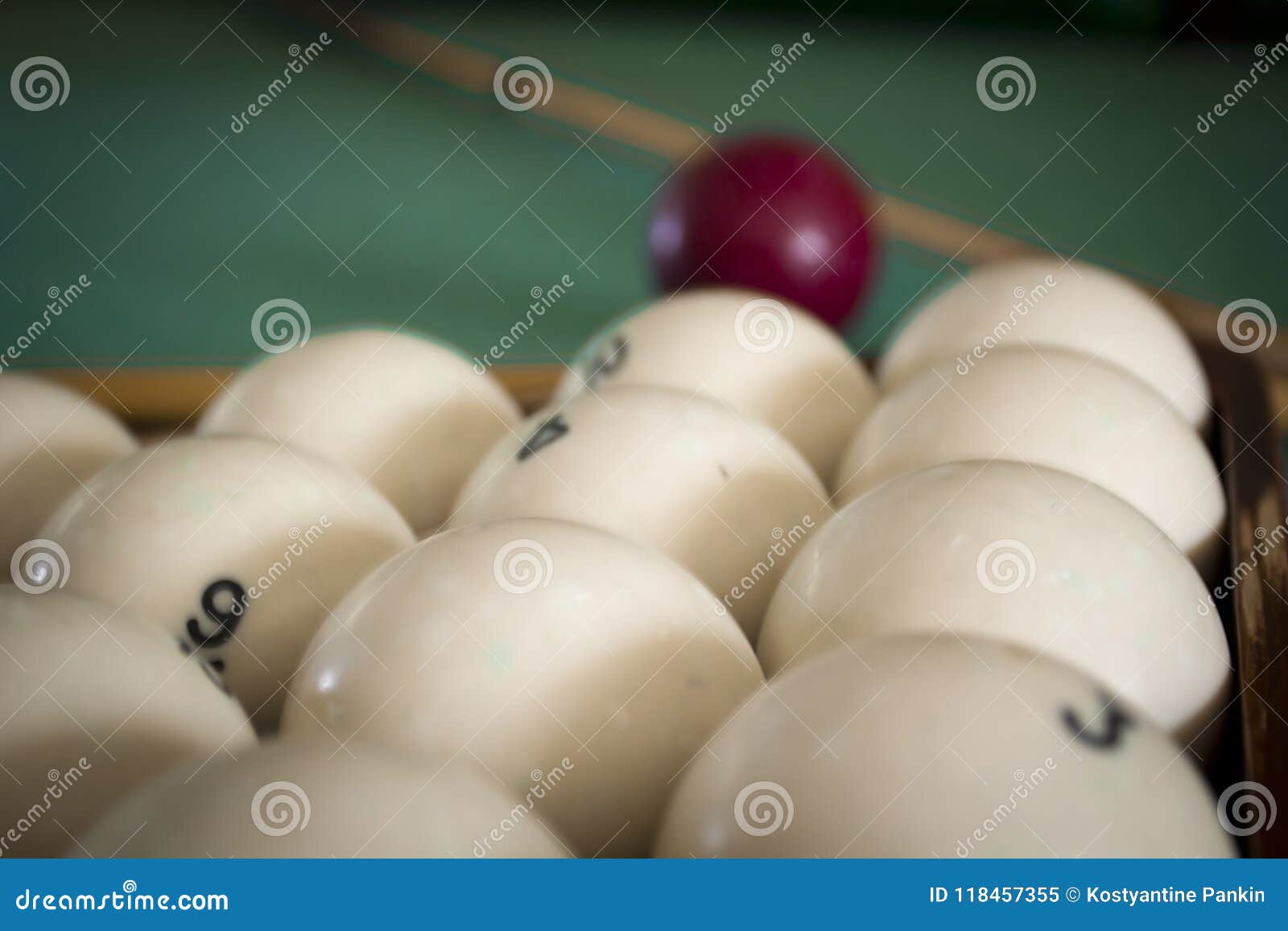Old billiard balls stock image. Image of indoor, pocket 118457355