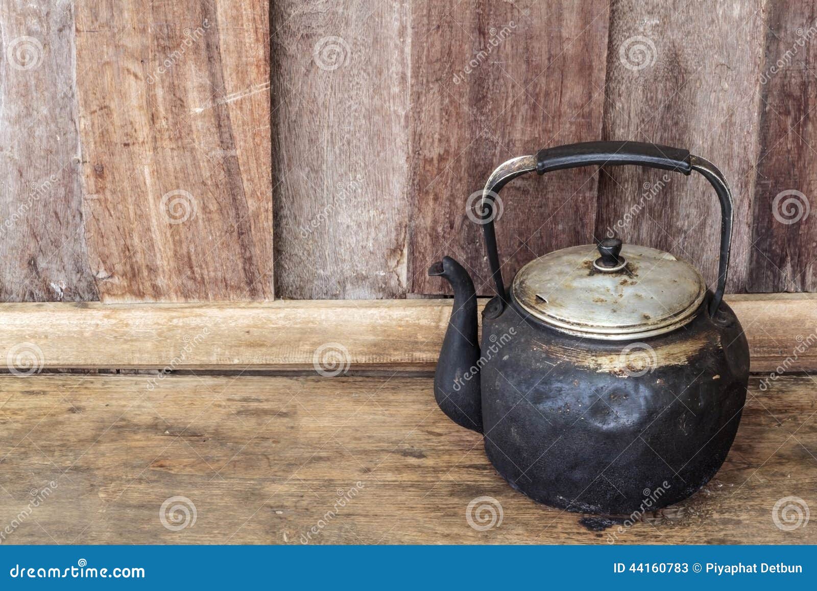 Old black kettle stock image. Image of water, kettle 44160783