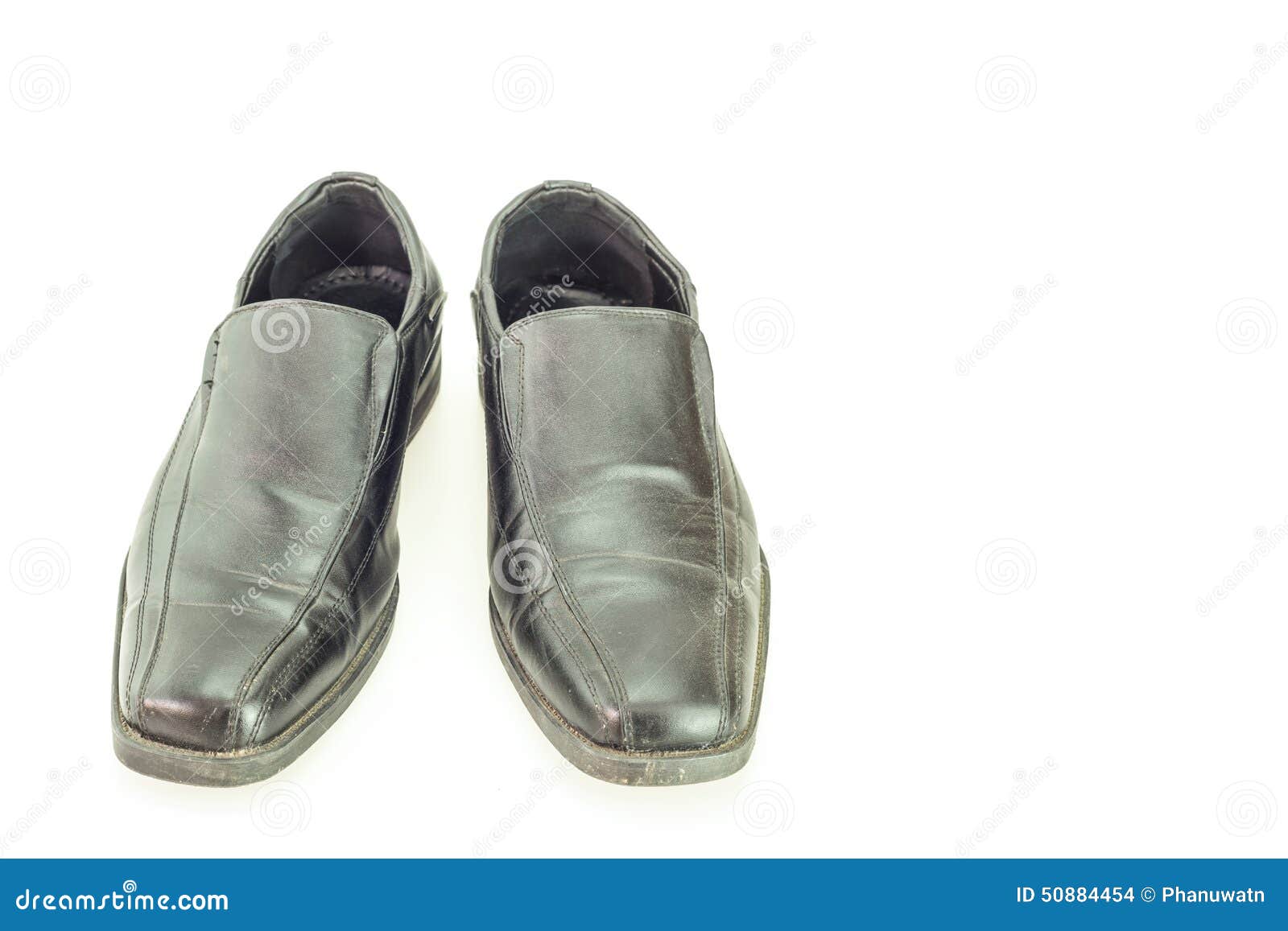 Old black man s shoes stock photo 