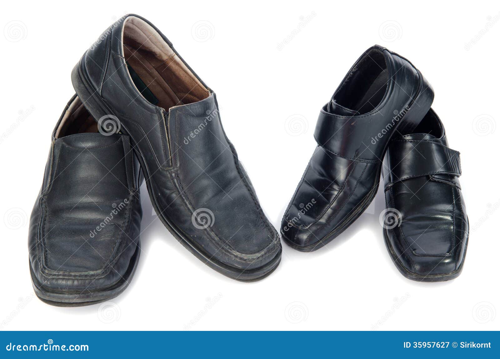 Old black shoes stock image. Image of fashion, classic - 35957627